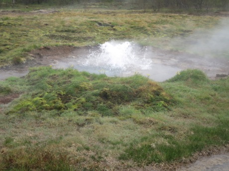 Geysir Geothermal Field bubling